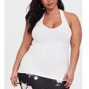 Torrid White Foxy Halter Cami